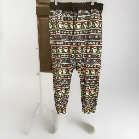 Christmas Men’s Santa Jogger Sweatpants Hollywood The Jean People XL - Picture 1 of 4